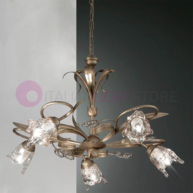 SOFIA Lampadario Stile Classico Rustico 5 Luci