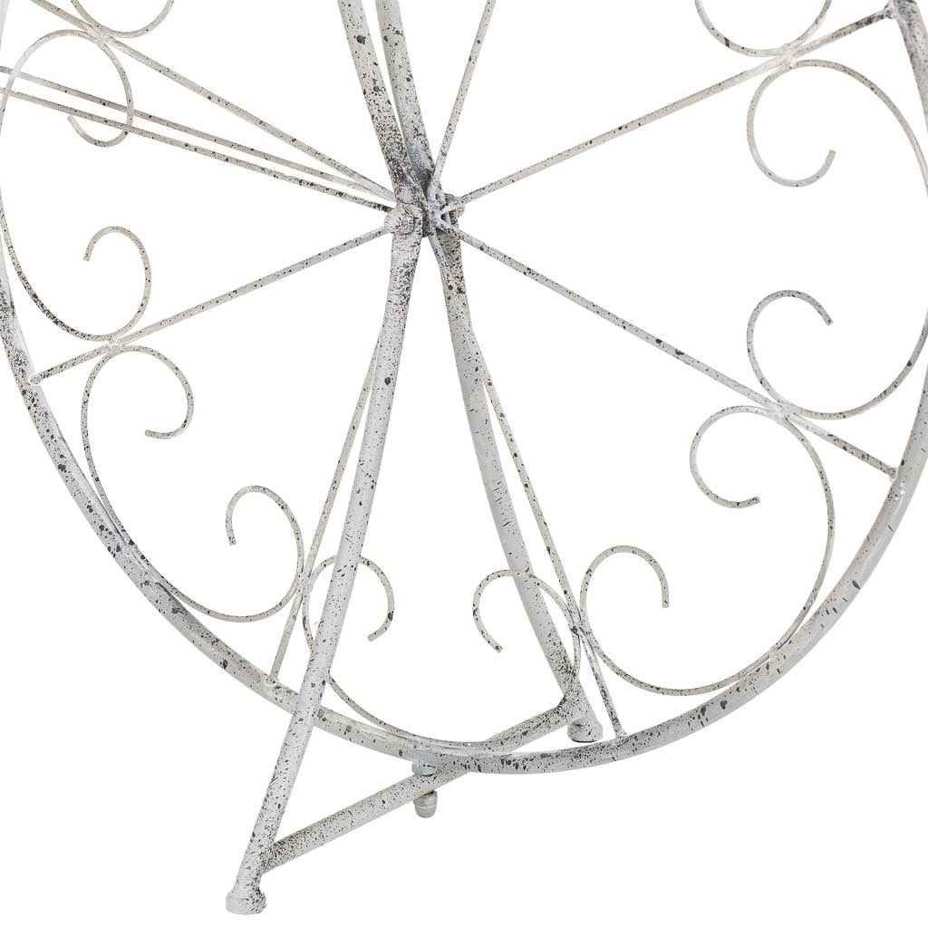 Portavasi in metallo per 3 vasi grigio 102,24x38,1x102,87h cm