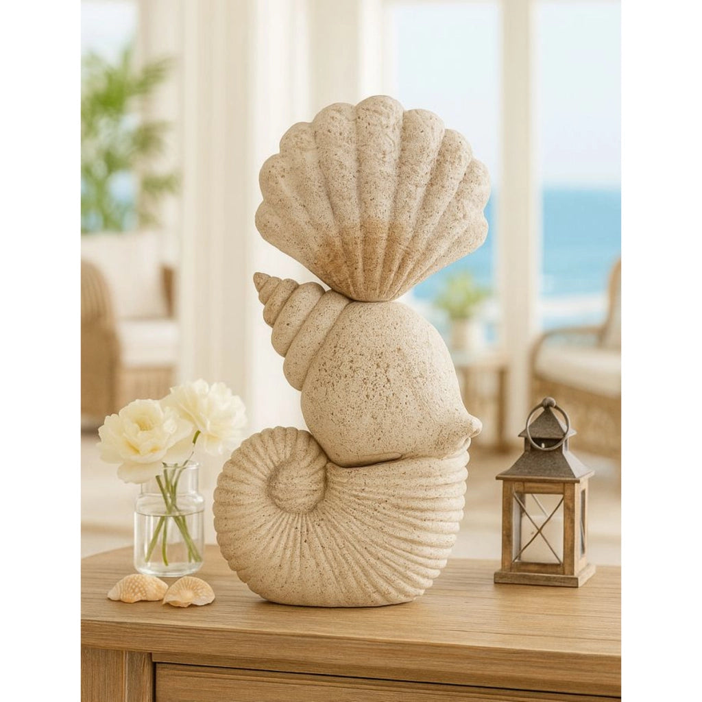 Scultura Mare, Beige, Poliresina, 17,2x10x30,2 cm