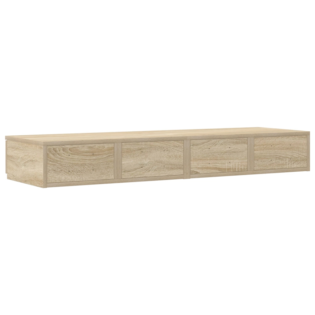 Comodino in rovere Sonoma 120x36.5x16.5 cm legno ingegnerizzato