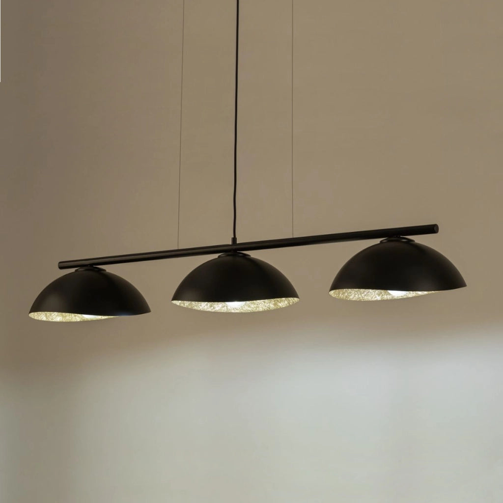 Lampada sospensione decorativa Solar nero/oro 3xE27 Sigma