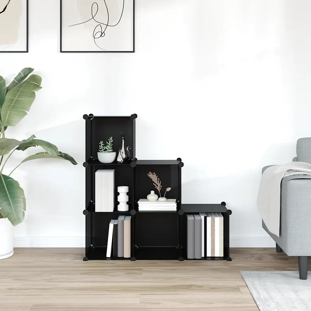 Organizzatore Portaoggetti con 6 Cubi Nero in PP CFW9268231