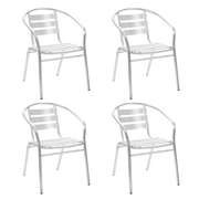 Set da Pranzo da Giardino 5 pz in Alluminio Argento 48720