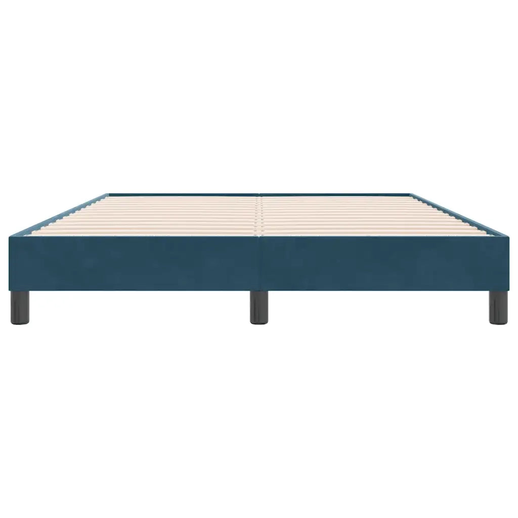 Letto a Molle senza Materasso-Struttura Letto Blu Scuro 140x220 cm Velluto