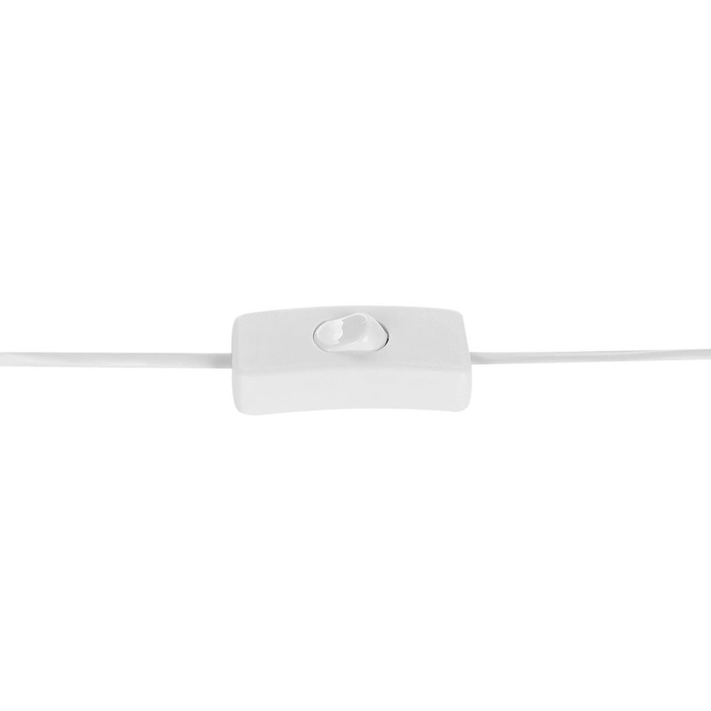 Set di 2 lampade da tavolo Base in ceramica bianca e grigia Paralume sintetico plissettato Luce notturna da comodino