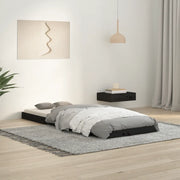 Giroletto Nero 75x190 cm Small Single in Legno Massello di Pino 823488