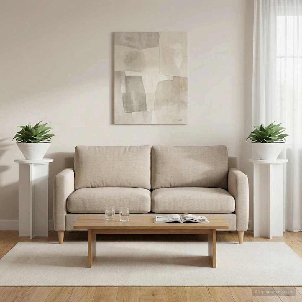 Supporto per piante 2 pz Bianco Lucido 29,5 x 29,5 x 60 cm 899721
