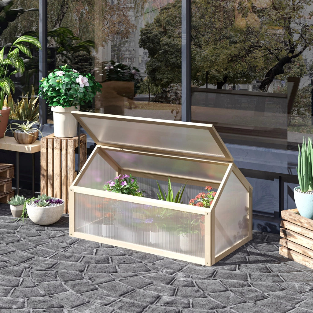 Mini Serra ¨C zephmum ¨C Legno e Policarbonato Naturale 90x52x49.5 cm