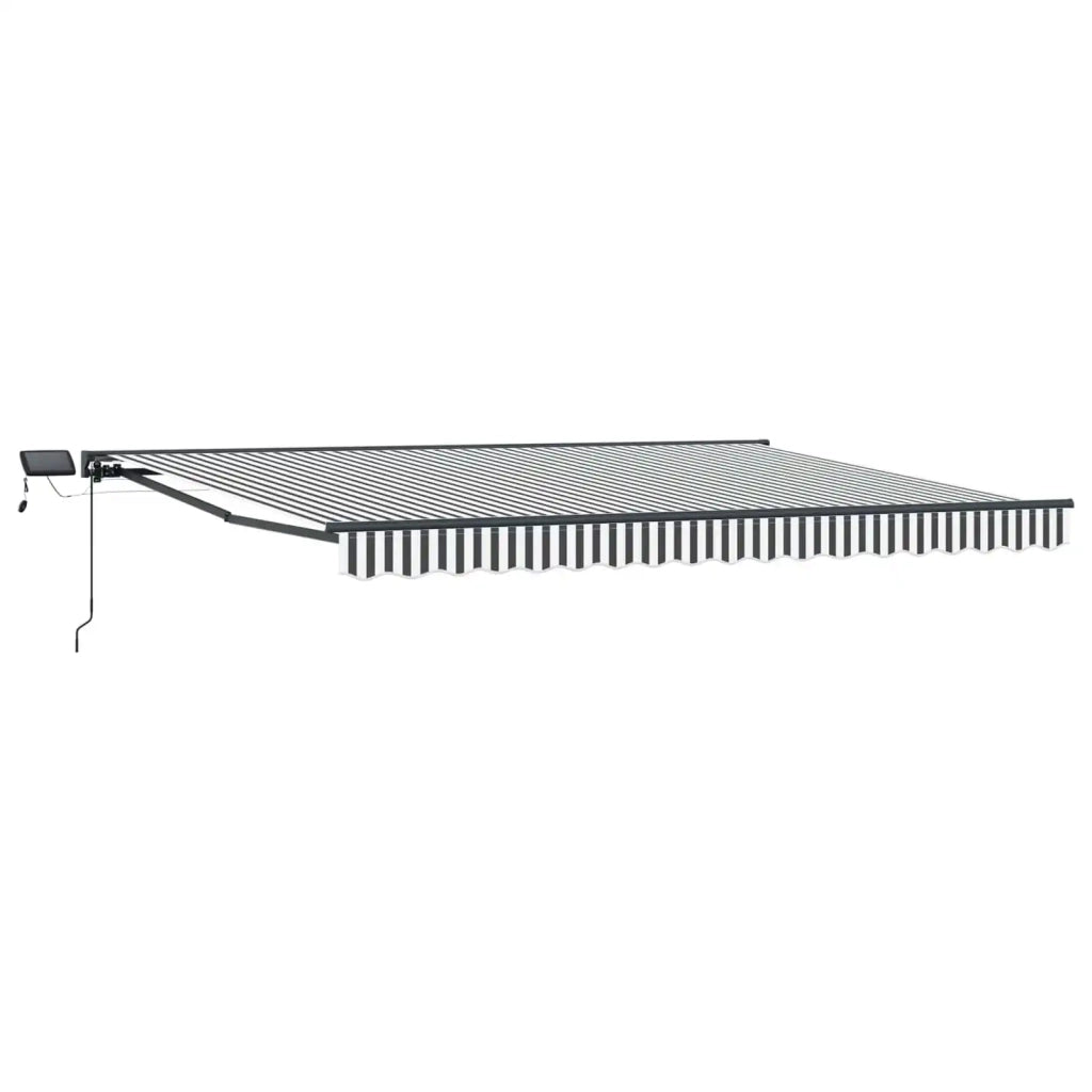 Cornice per Tenda Manuale con LED Antracite e Bianco 5 × 3,5 m 3420940