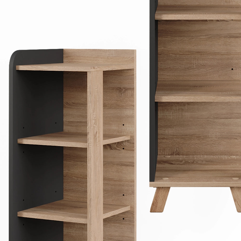 Vicco Mobiletto midi Sonoma/antracite 30 x 90 cm con 4 ripiani