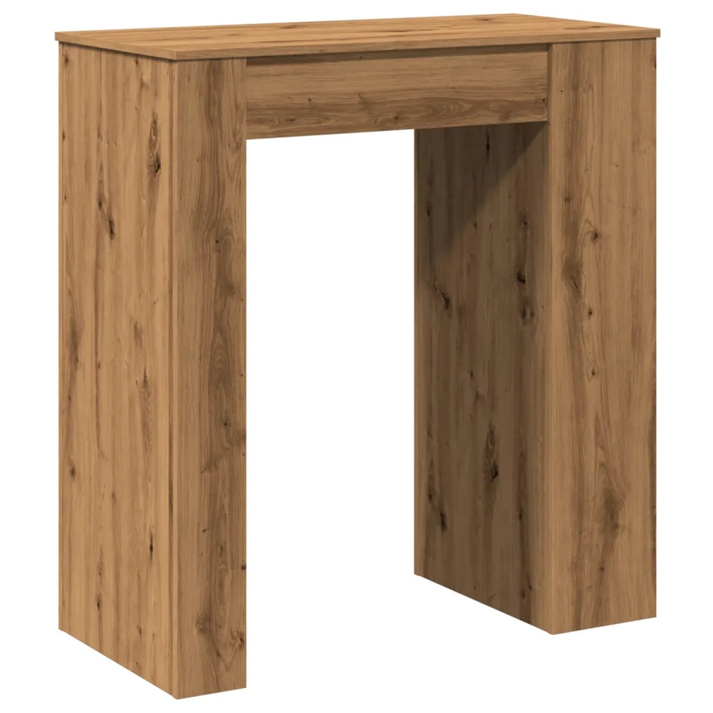 Tavolo Bar con Rastrelliera Rovere 95x47x103,5 cm Multistrato 854390