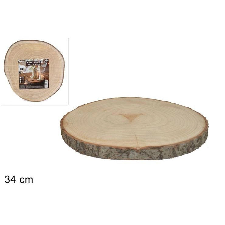 BASE TRONCO LEGNO DIAMETRO 34CM