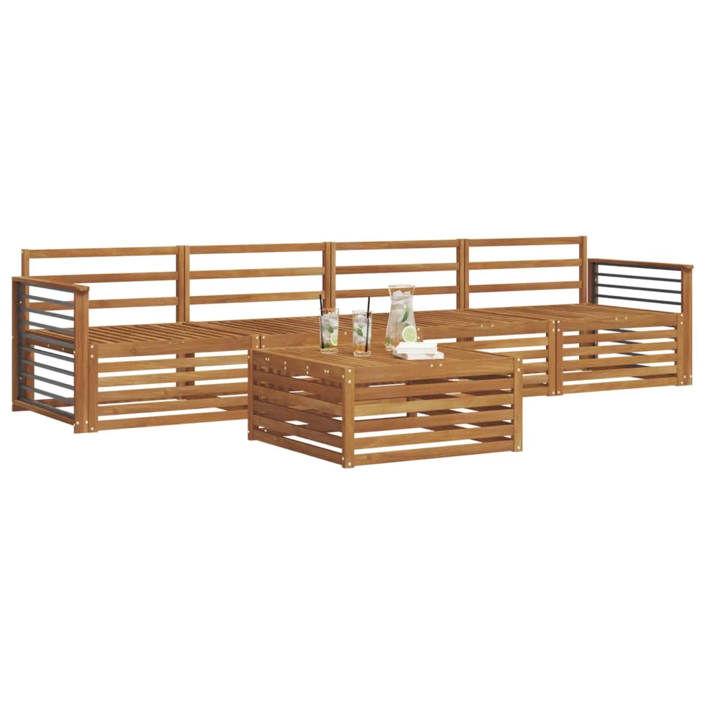 Set di divani da esterno 5 pcs Naturale