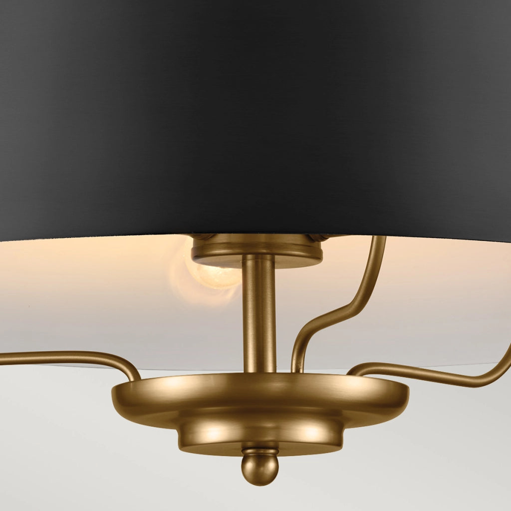 Lampada a sospensione Luella Kichler nero/ottone Ø41 3xE14