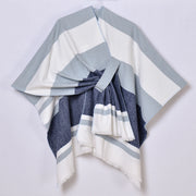 Sciarpa da donna, elegante mantello con cintura diagonale monocromatica