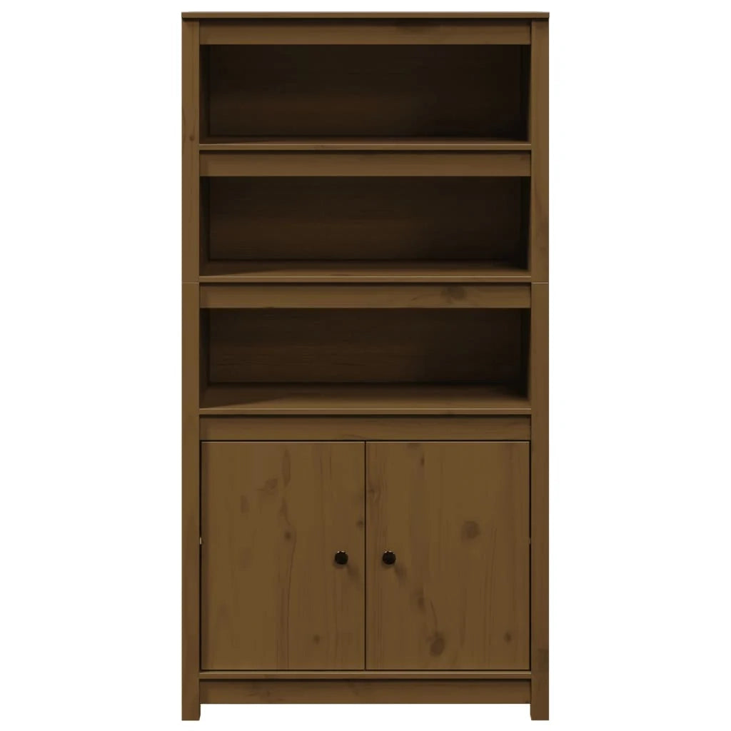 Buffet credenza cassettiera armadio mobile contenitore organizer cucina soggiorno salotto alto 80 x 35 x 154 cm legno massello di pino marrone 02_0034759