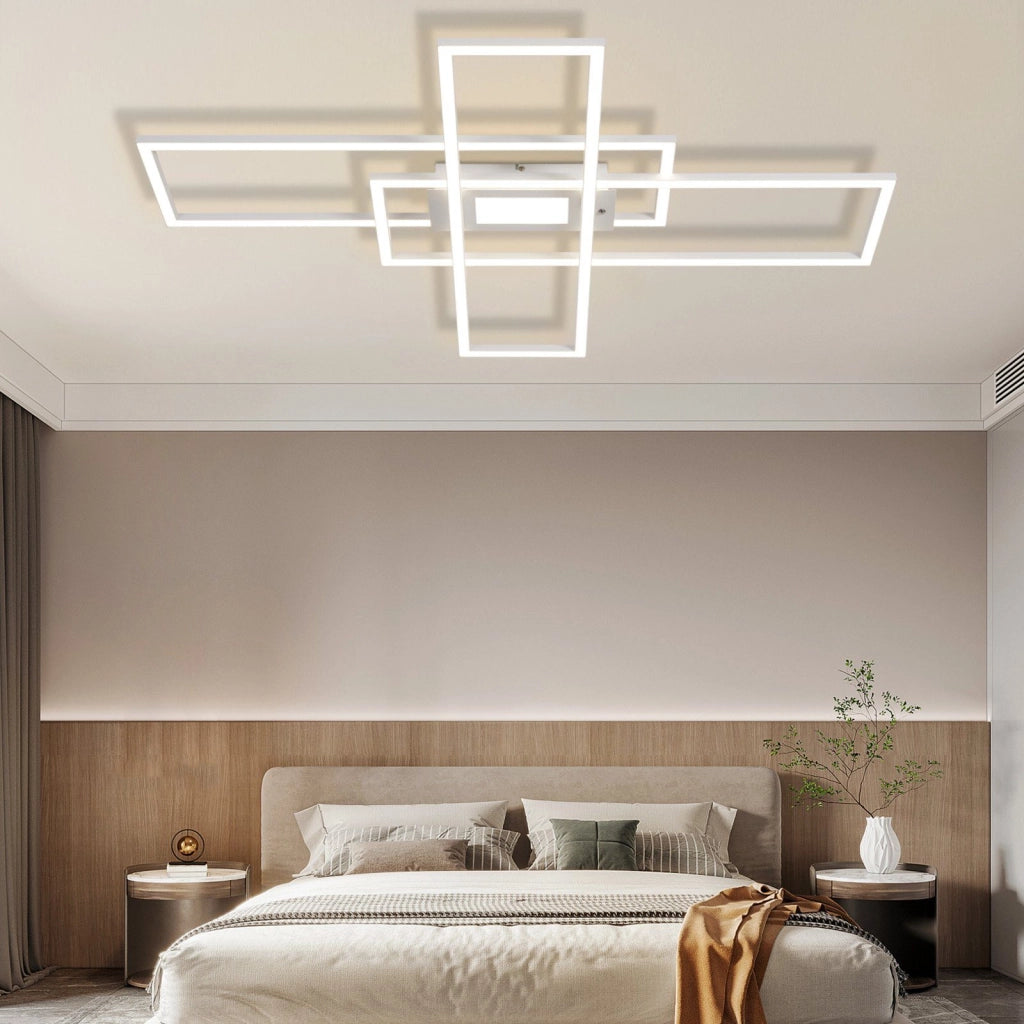 ZMH Lampada da soffitto plafoniera LED 50W design moderno telecomando per soggiorno