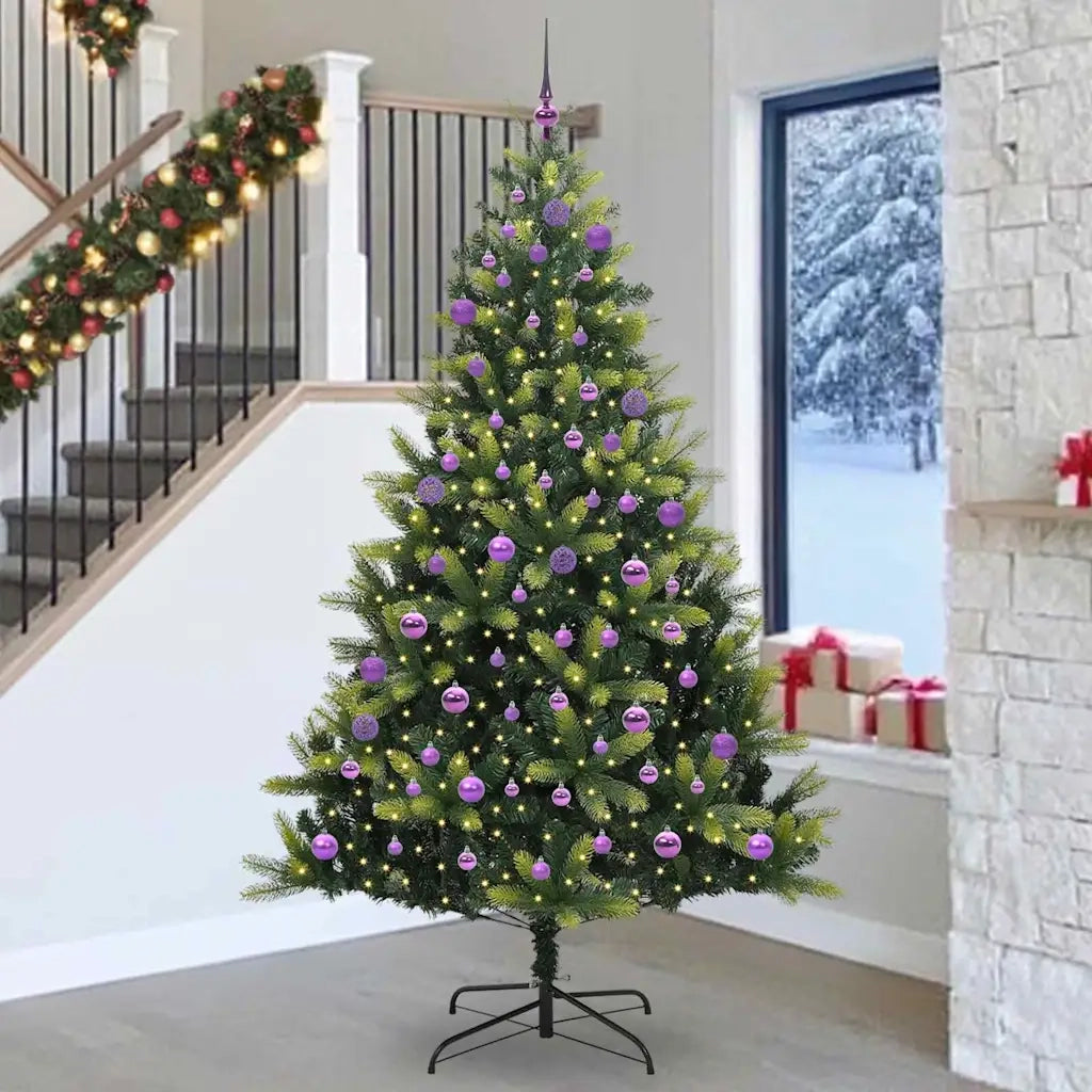 Albero di Natale Artificiale a Cerniera con 300 LED 240 cm 3396015