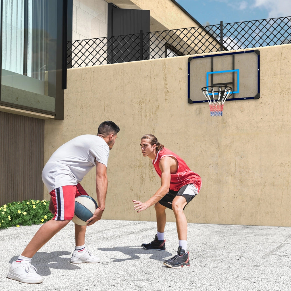 Canestro da basket da parete in acciaio nero 113 x 61 x 73 cm per interno ed esterno