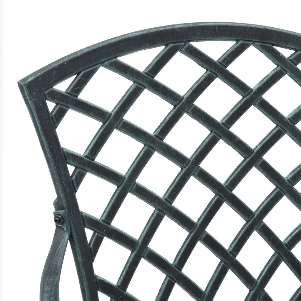 Sedie da Giardino 2 pz Verdi in Alluminio Pressofuso 4002802