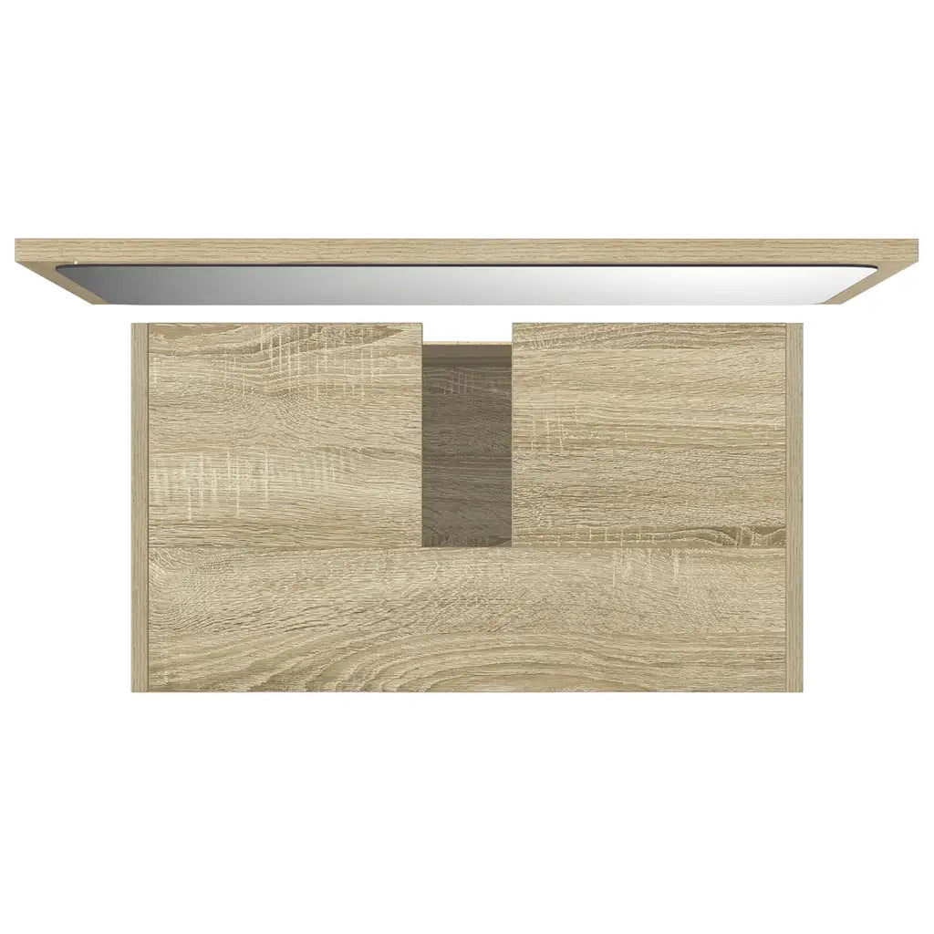 Set Mobili da Bagno 2 pz Rovere Sonoma in Legno Multistrato 849610
