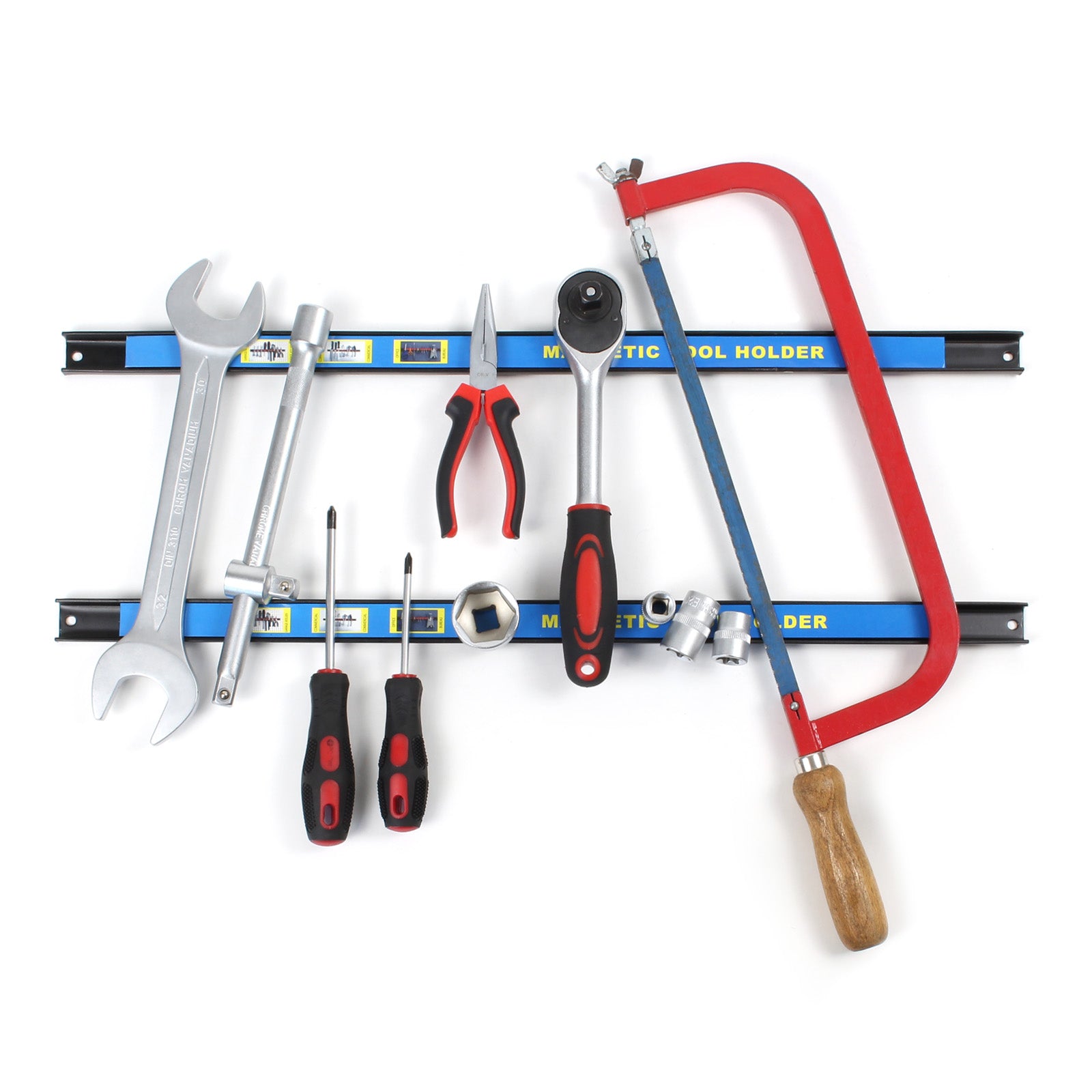 Set di barre magnetiche 4x61 cm Barra porta utensili a parete in acciaio per officina