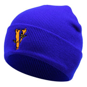 Cappelli invernali caldi con ricamo a farfalla V, colore blu.