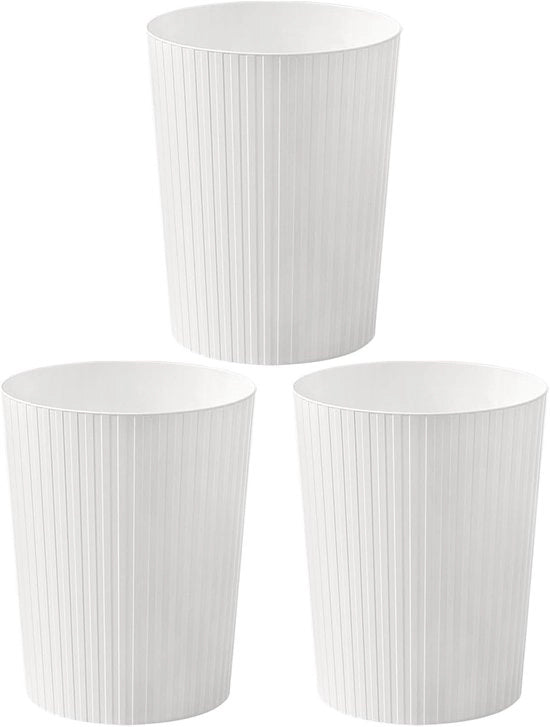 Set di Raccolta Rifiuti - Contenitori per Rifiuti per Cucina e Bagno - 3 Pezzi - Bianco