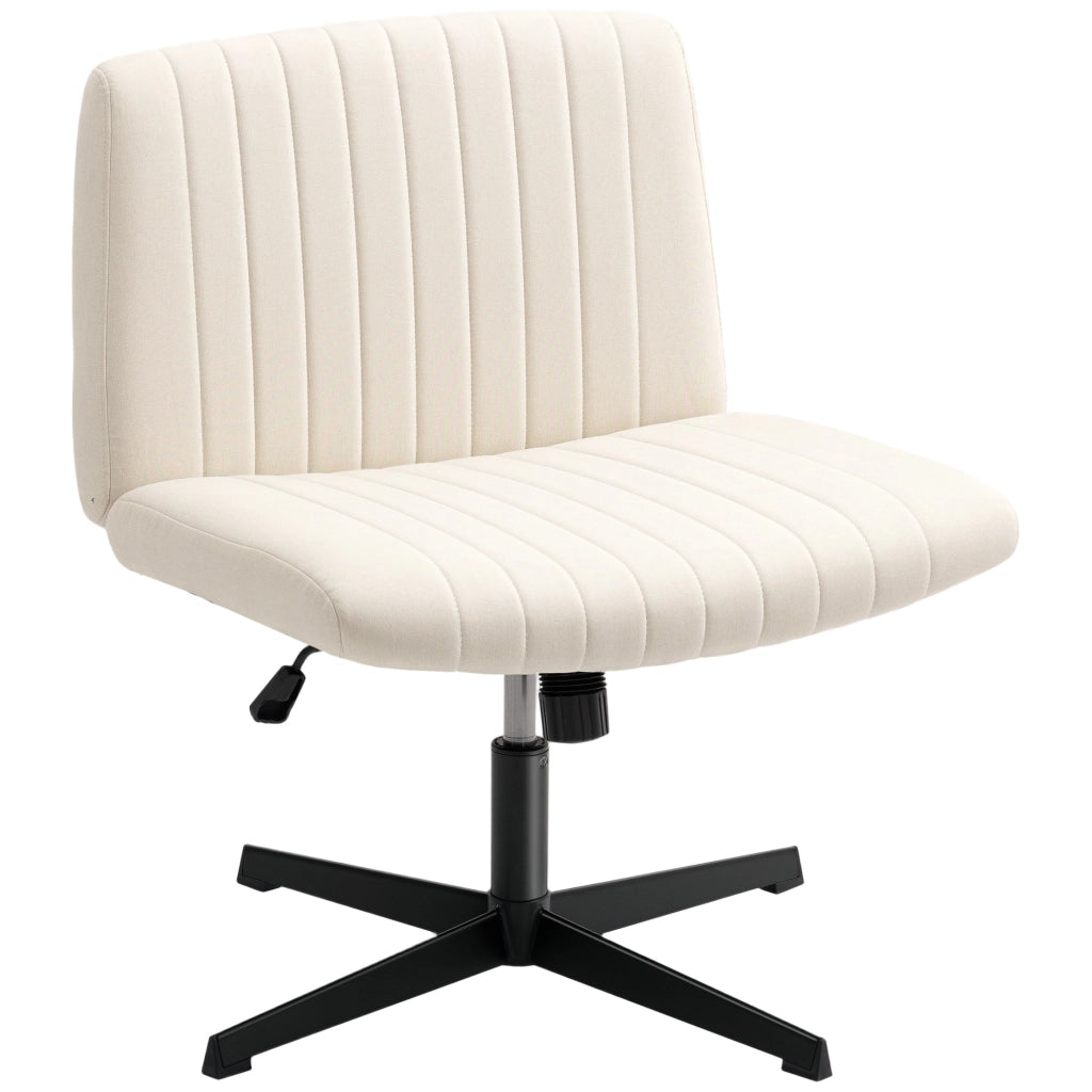 Sedia da Ufficio Regolabile con Rivestimento Tessile e Schienale ¨C Zephmum ¨C Cremewei?