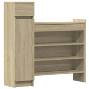 Scarpiera mobiletto portascarpe mobile per ingresso/corridoio/soggiorno legno ingegnerizzato Sonoma marrone 02_0021742