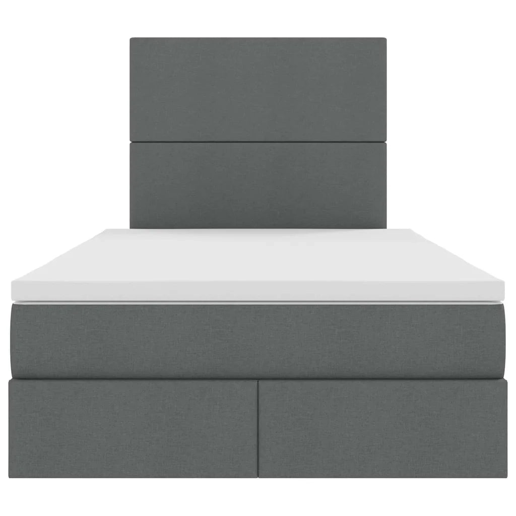 Letto con contenitore e materasso Grigio scuro 120 x 200 cm 3371710