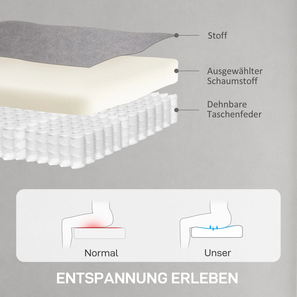 Poltrona relax elettrica reclinabile con funzione memory ¨C zephmum ¨C Tessuto grigio
