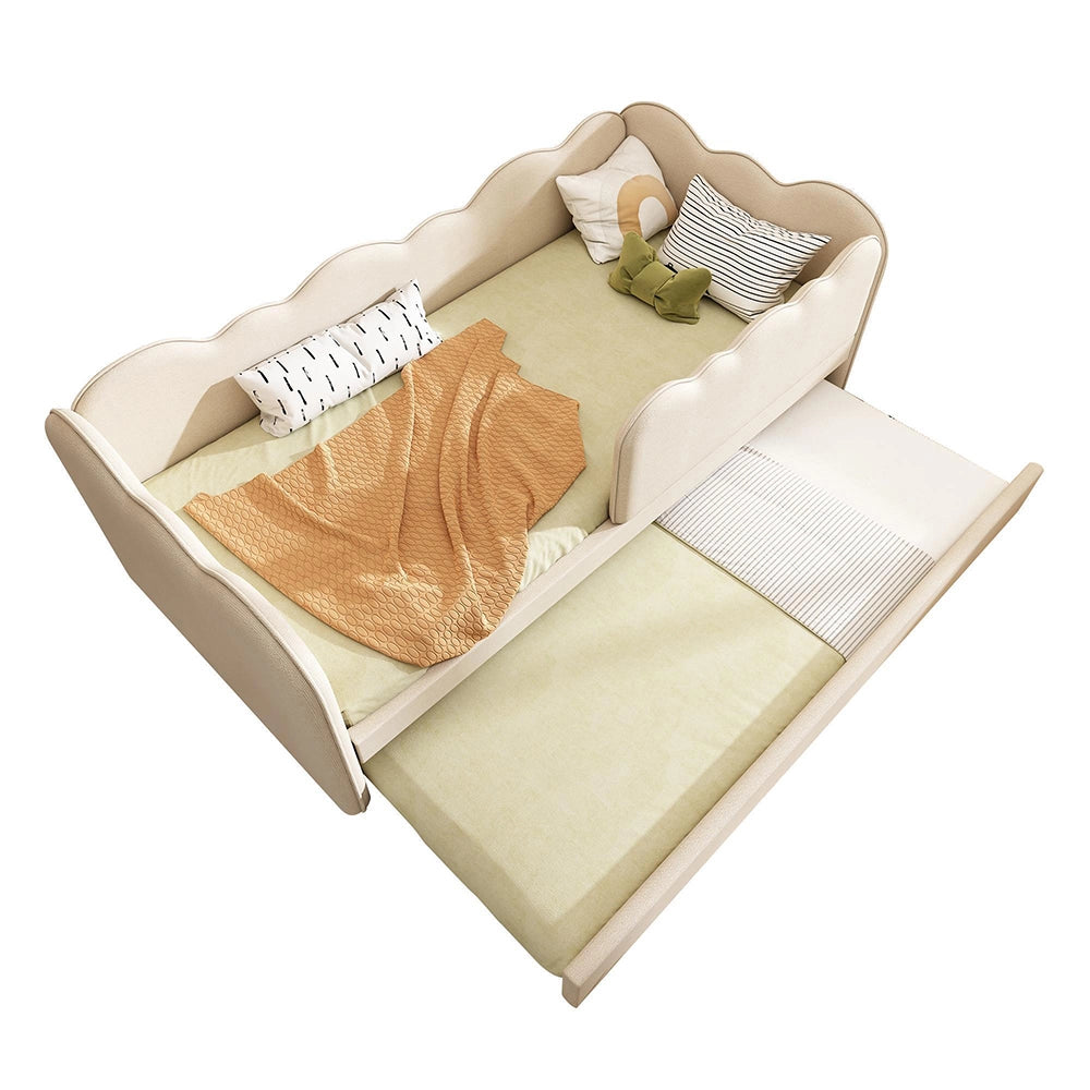 Divano letto 90x190cm?- Xylo - giorno gigogne lino beige