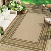 Tappeto in juta 160 x 230 cm - Lavabile - Antiscivolo - Aspetto in juta - Tappeto salotto - Disegno geometrico