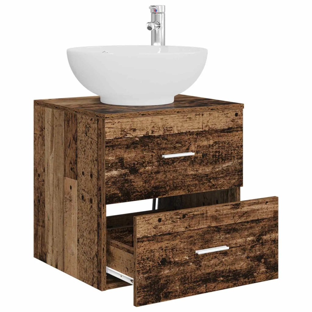 Mobile Lavabo da Parete Legno antico 49,5 x 44,5 x 66,5 cm