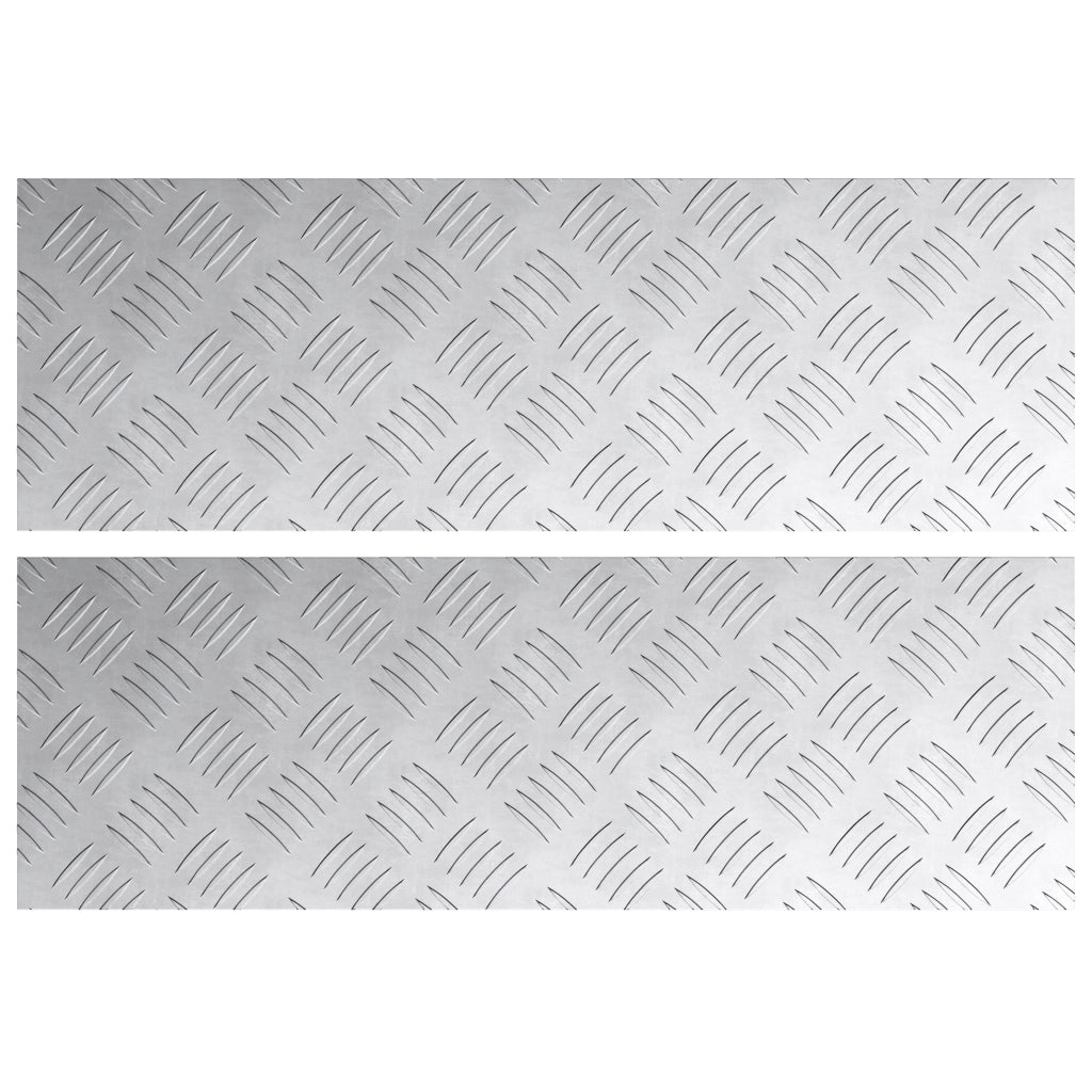 Piaste di Acciaio Checker 2 pz Antiscivolo 60x20 cm