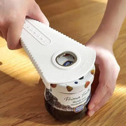Apri-bottiglie multifunzione con manico di legno e apri-bottiglie per bicchiere