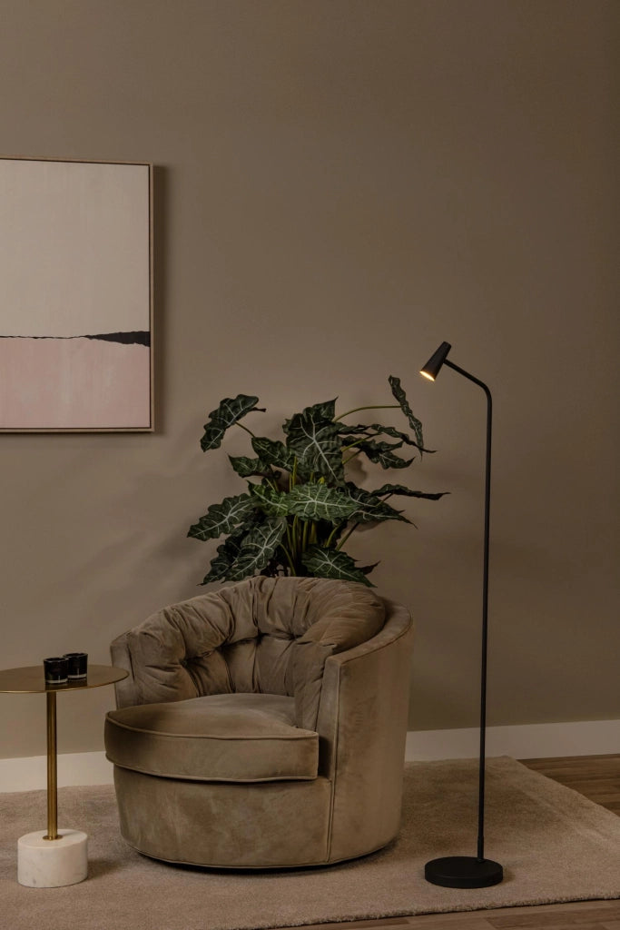 Lampada da terra nera LED 3W senza fili STIRLING Lucide
