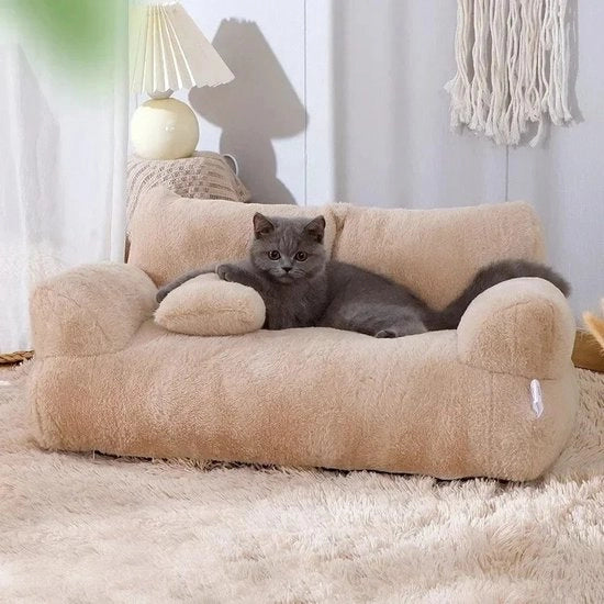Cuscino per gatti - Bancarella per gatti - Divano per gatti - Colore cachi - 80x55x5 - Divano per gatti con copertura lavabile chiaro miele - Cuscino per gatti con chiusura a righello - Cuscino per gatti - Bancarella per gatti