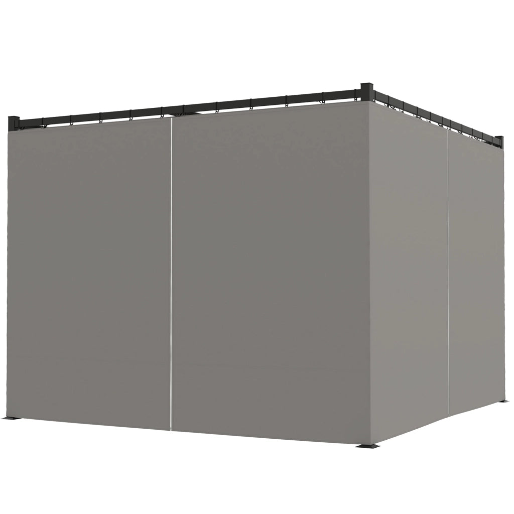 Pergola 3x3 m con tetto scorrevole ¨C zephmum ¨C Grigio chiaro