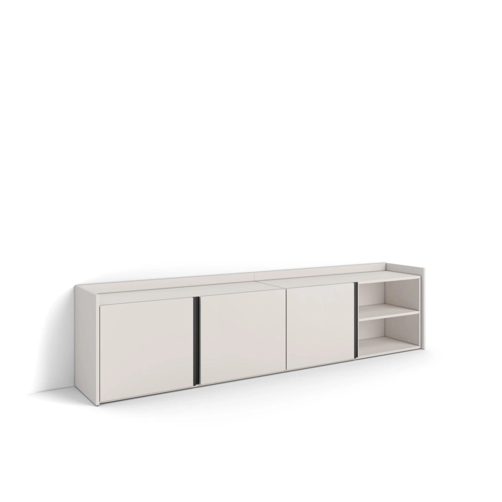 Mobile TV Soggiorno, 207x50x35 cm, Per TV fino a 80", Mobile Soggiorno, Beige