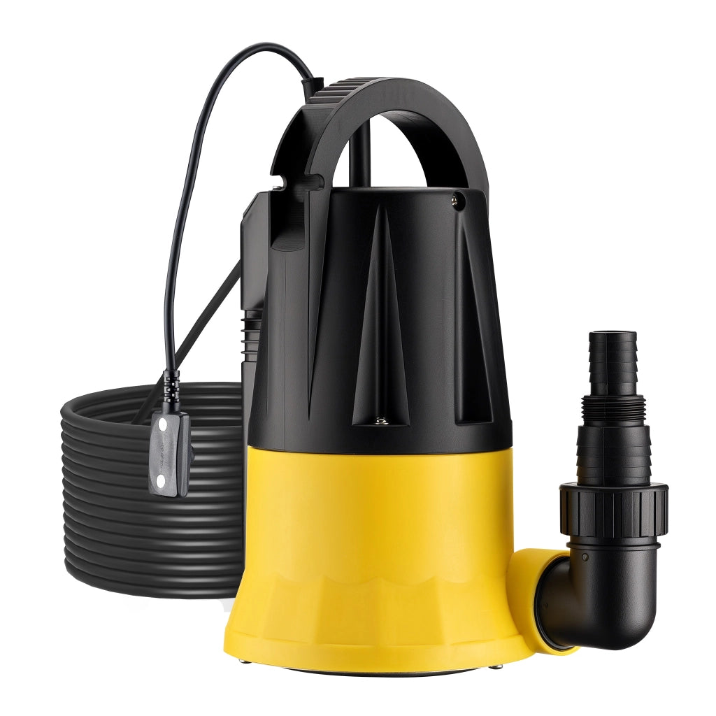 Pompa sommersa con sensore 400 W, pompa a immersione per acque chiare con 2 modalità di funzionamento, 7300 l/h, prevalenza 7 m, profondità 7 m