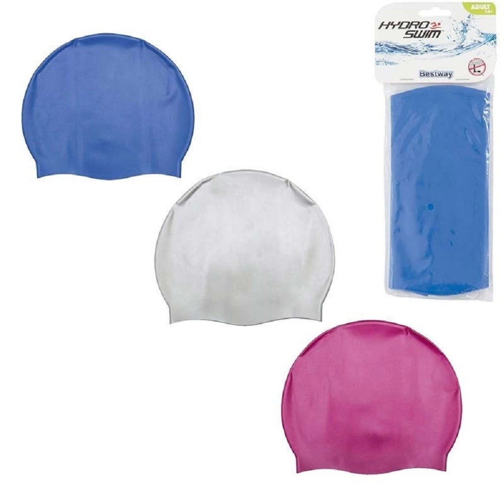 Trade Shop - Cuffia Hydro Swim Silicone Mare Piscina Nuoto 14+ Anni 3 Colori Assortiti 26006 -