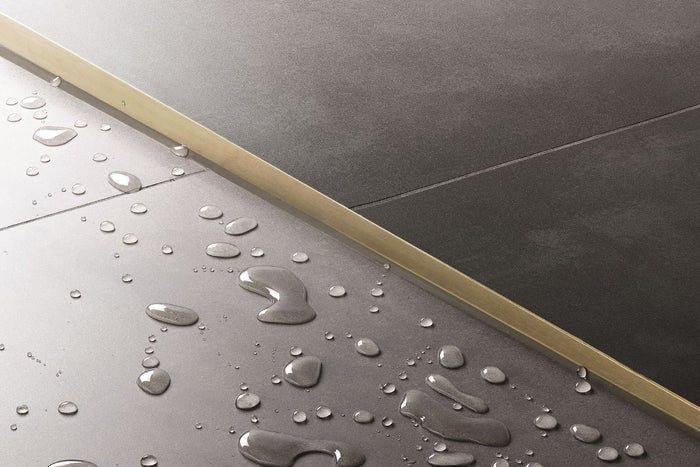 Profilo Doccia Pendenzato 100cm Brush Gold destra