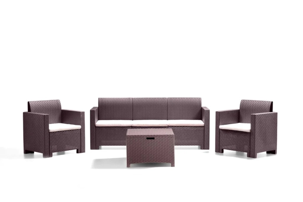 SET DA GIARDINO POLIPROPILENE 'NEBRASKA III' marrone  - BICA