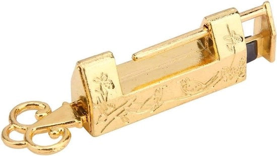 Chiusura per mobili in stile vintage con motivo di cigno e fiori, chiusura digitale per mobili, cassetti e bagagli (oro)