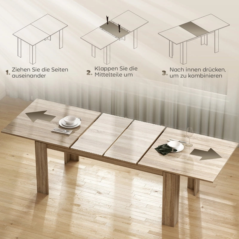 Tavolo da pranzo - estraibile da 180 a 260 cm - per 6-10 persone - legno