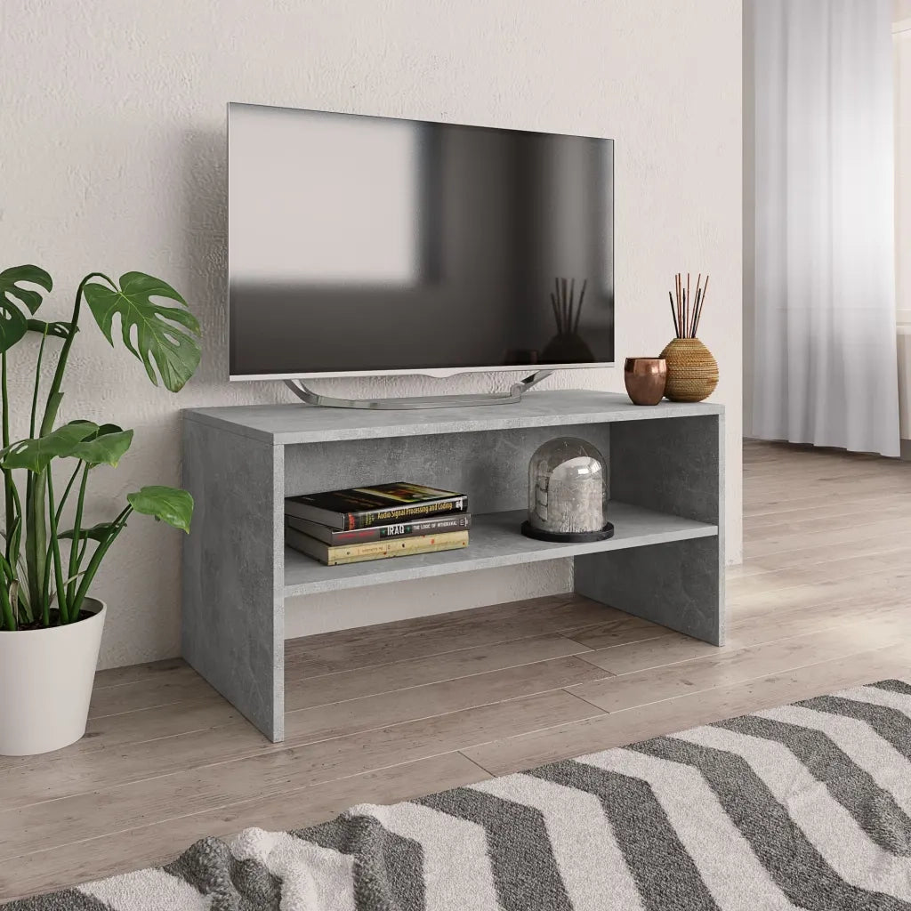 Mobile Porta TV Grigio Cemento 80x40x40 cm in Legno Multistrato 800058
