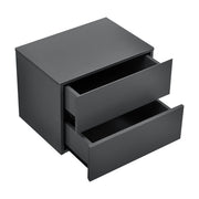 Comodino da parete con 2 cassetti 40 cm grigio scuro 03_0000823