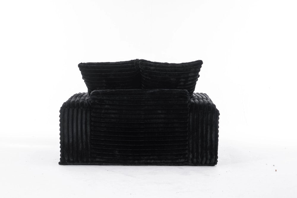 Divano Letto 4 Cuscini Nero Multifunzionale ¨C Xylo ¨C Sofa Angolare Slim